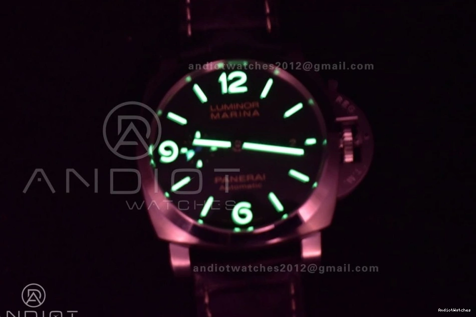 Edition Leather  on Strap Best SportInspired 1:1 VSF 980 Black Black Dial PAM1312 P. 1225